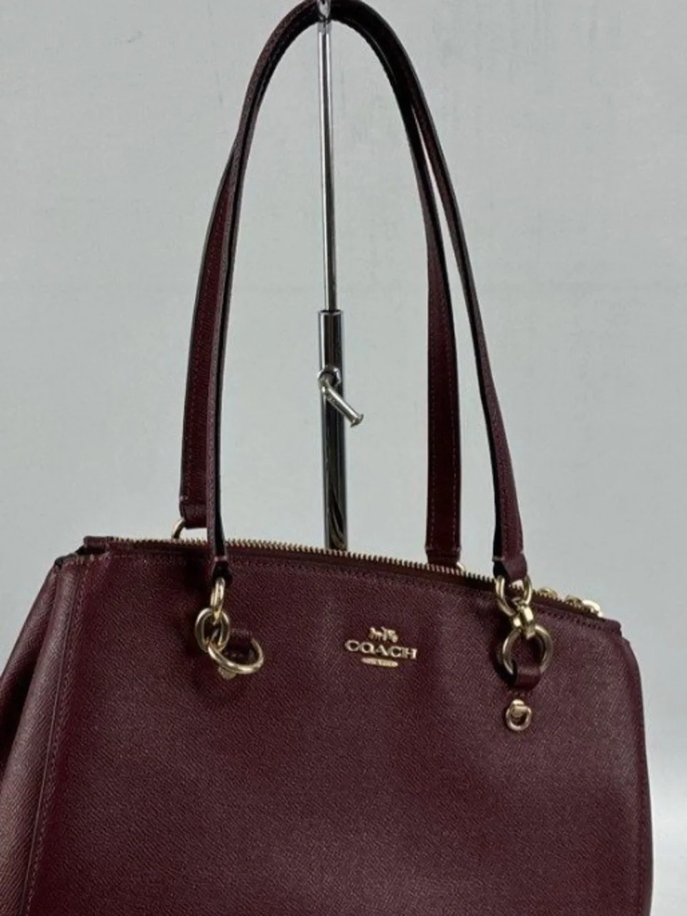 Coach structured leather